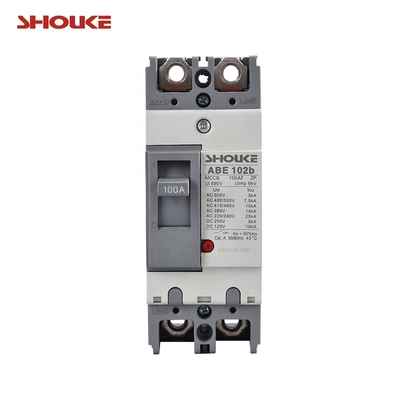 Power control panel ABE52b 2P molded case circuit breaker ABE DP mccb 15amp 2 pole molded case circuit breaker for residential electrical circuit breaker