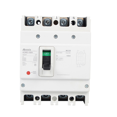 AOASIS AOMD-160H/4300 MCCB Circuit-Breaking DC 4P 16A-160A DC250V-DC1000V Molded Case MCCB DC Circuit Breaker
