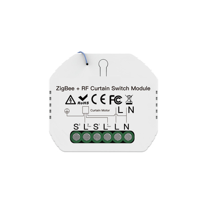 Curtain Zigbee&amp;RF433 Module Circuit Breaker 500W Plastic Smart Circuit Breaker With Timer Setting App Remote And Voice Control