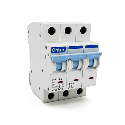 Since C D Best Selling Mini Circuit Breaker HGB3-63 3P 63A C32 Mcb Three Phase Circuit Breakers C65 Air Switch For Home Use